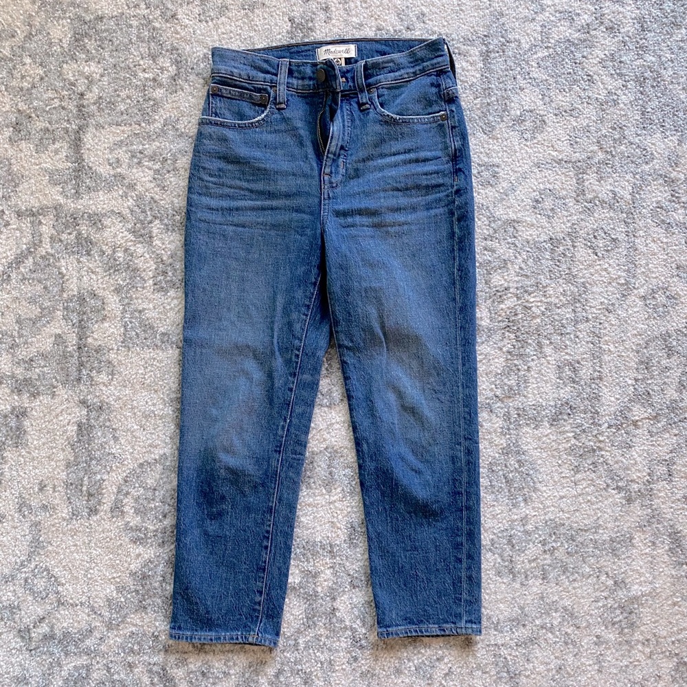 Madewell high waisted classic straight jeans